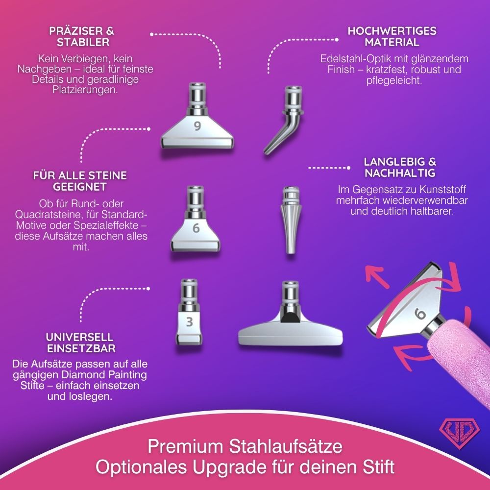 Diamond Painting Ergonomischer Premium-Stift – Pink Aura
