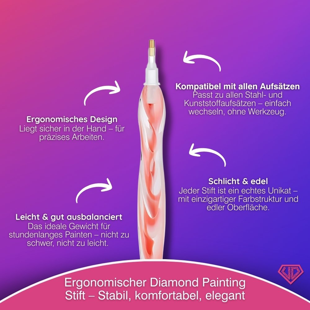 Diamond Painting Ergonomischer Premium-Stift – Strawberry Swirl Unique-Diamond