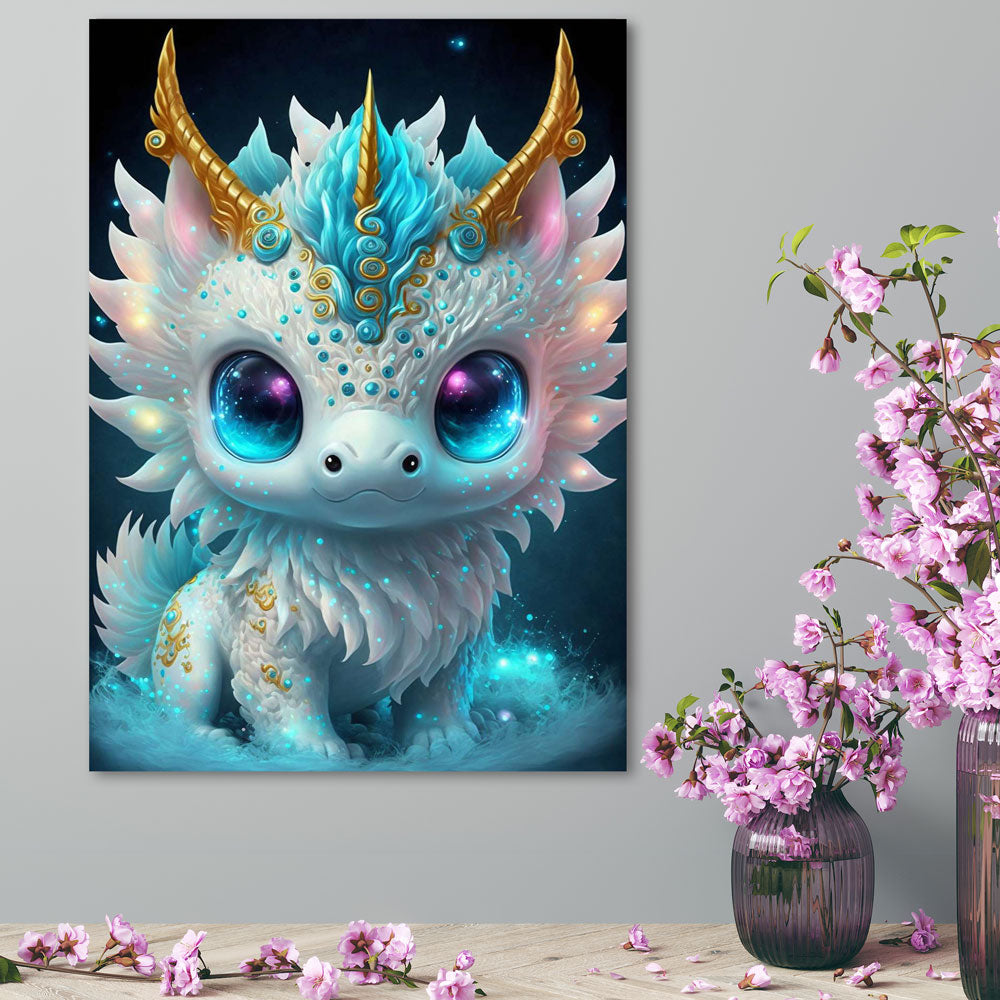 5D Diamond Painting AB Steine Magic Dragon, Unique-Diamond