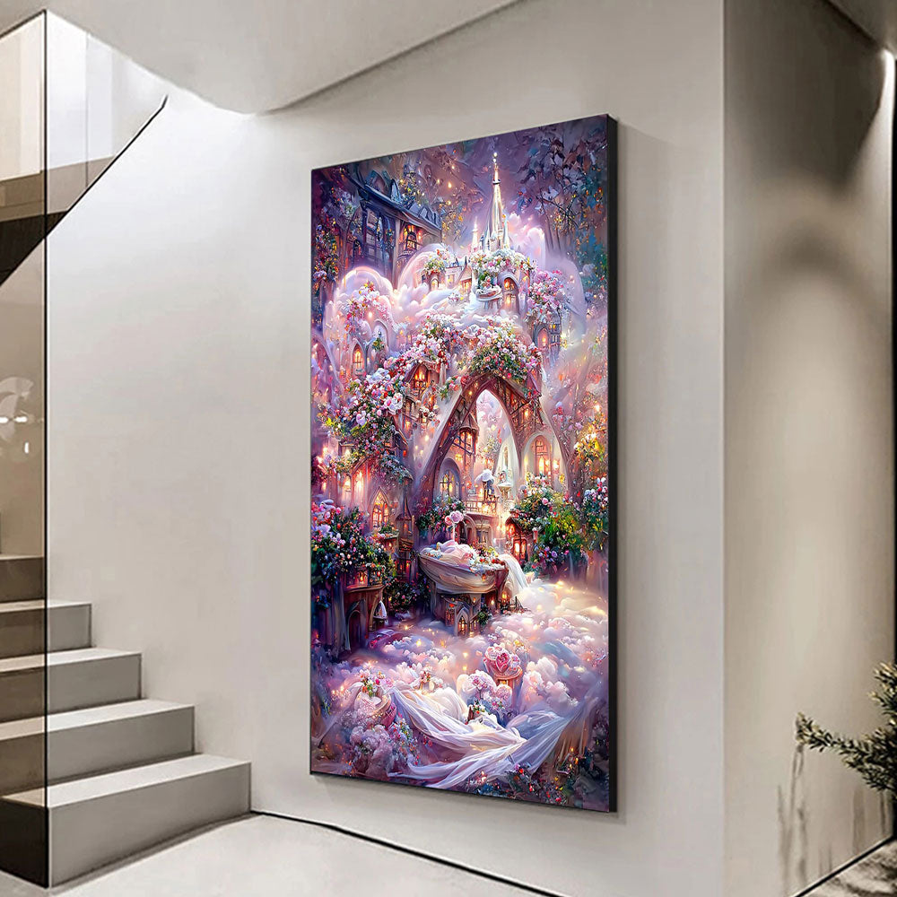 5D Diamond Painting XXL AB Steine Fantasy Schloss, Unique-Diamond