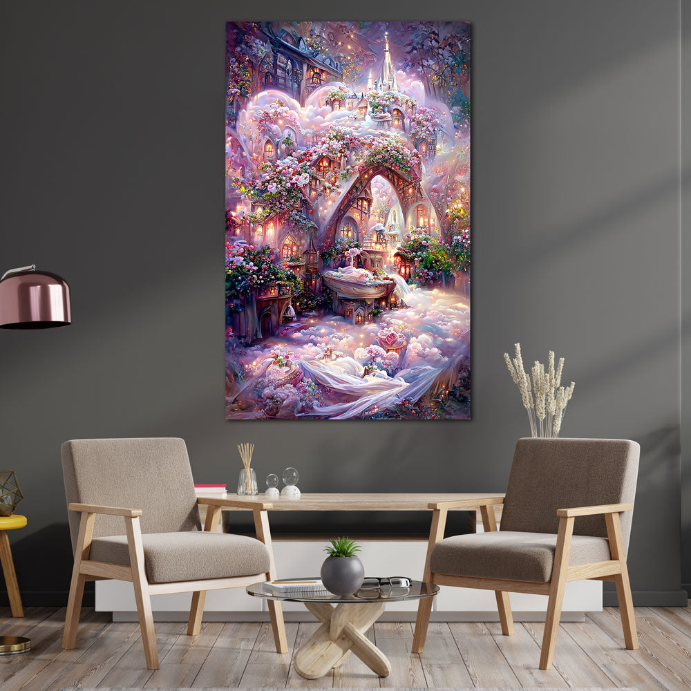 5D Diamond Painting XXL AB Steine Fantasy Schloss, Unique-Diamond