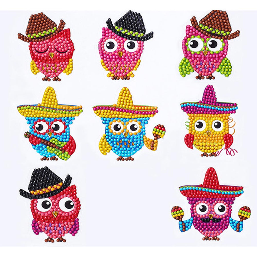 5D Diamond Painting Sticker Set Eulen