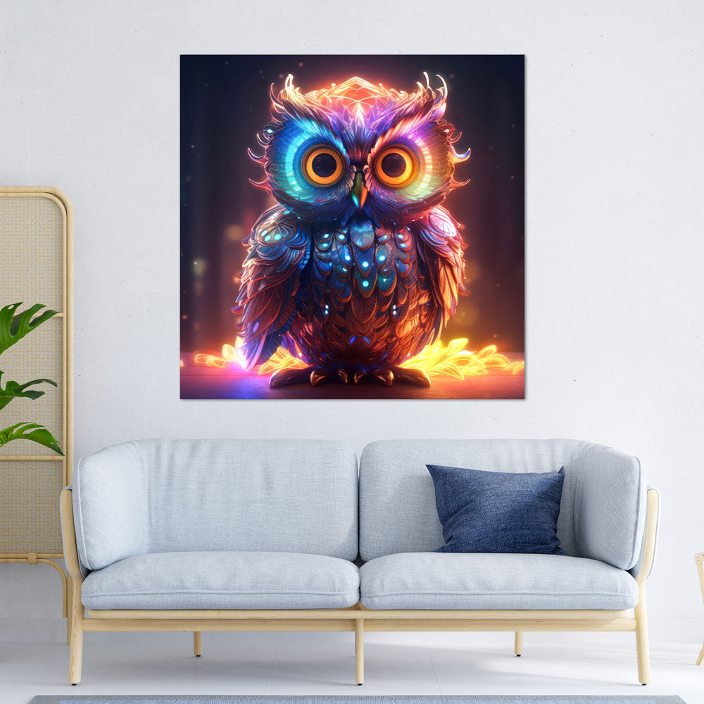 5D Diamond Painting AB Steine Eule, Unique-Diamond