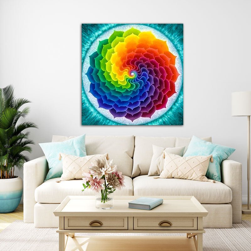 5D Diamond Painting AB Steine Regenbogen Mandala - Unique-Diamond