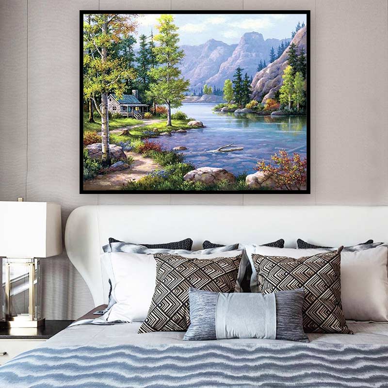 5D Diamond Painting Berg Landschaft - Unique-Diamond