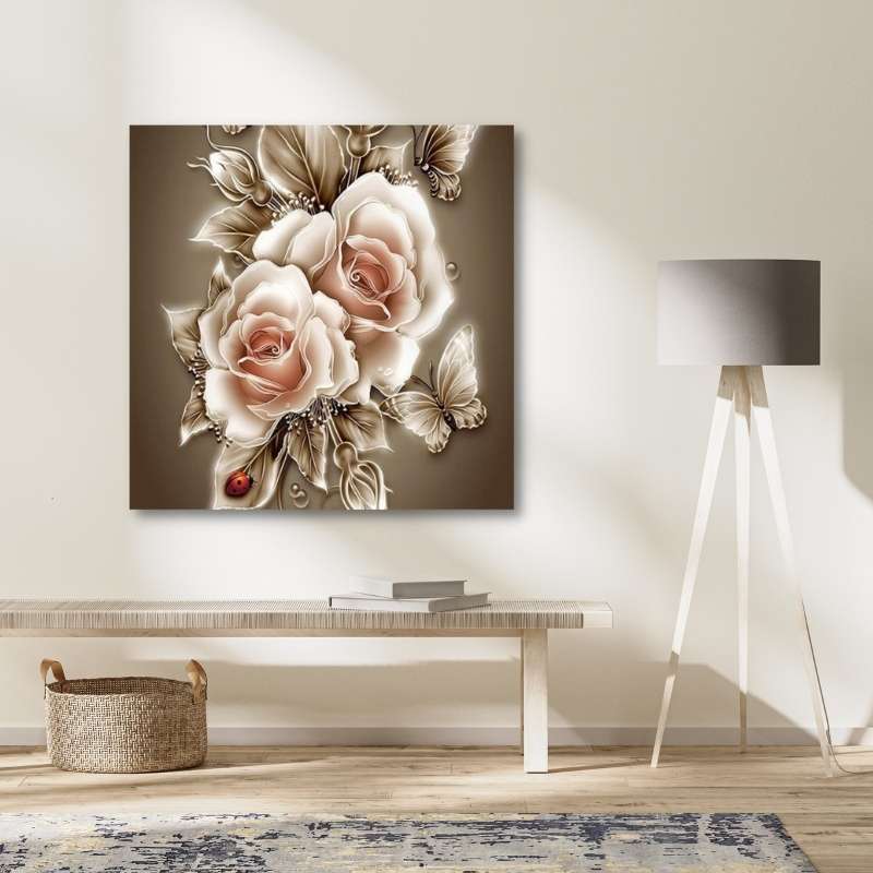 5D Diamond Painting Goldene Rose - Unique-Diamond