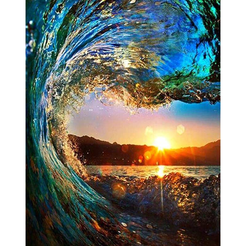 5D Diamond Painting Herz aus Wasser - Unique-Diamond