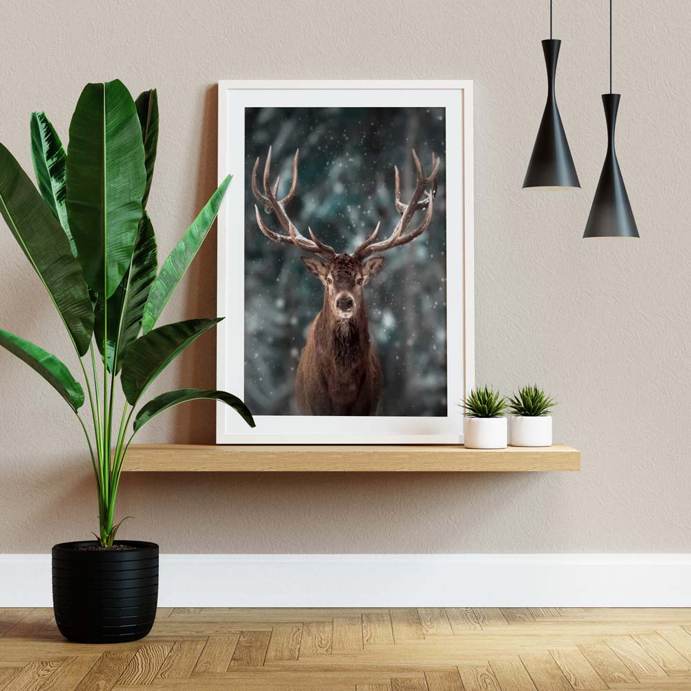 5D Diamond Painting Hirsch im Winter - Unique-Diamond