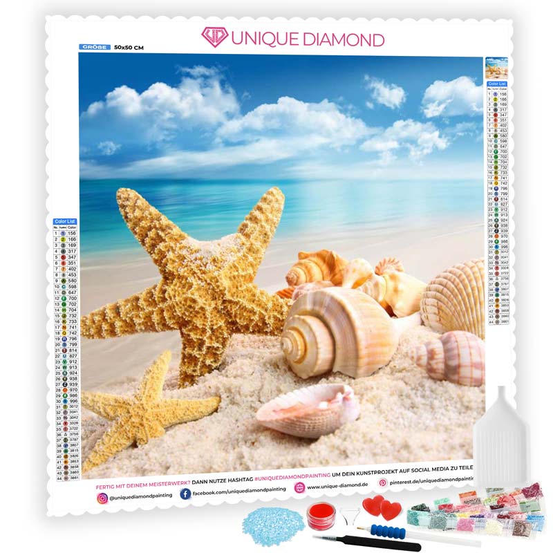 5D Diamond Painting In der Nähe von Meer - Unique-Diamond