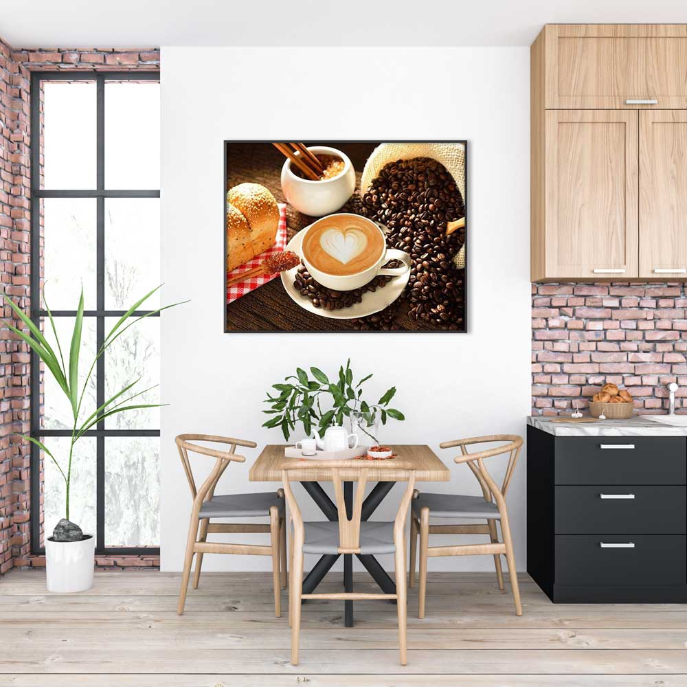 5D Diamond Painting Kaffee mit Herz - Unique-Diamond