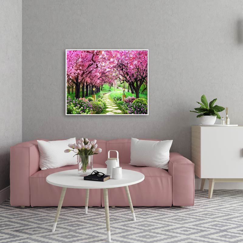 5D Diamond Painting Kirschbaum Weg - Unique-Diamond