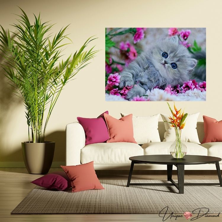 5D Diamond Painting kleine süße Katze - Unique-Diamond