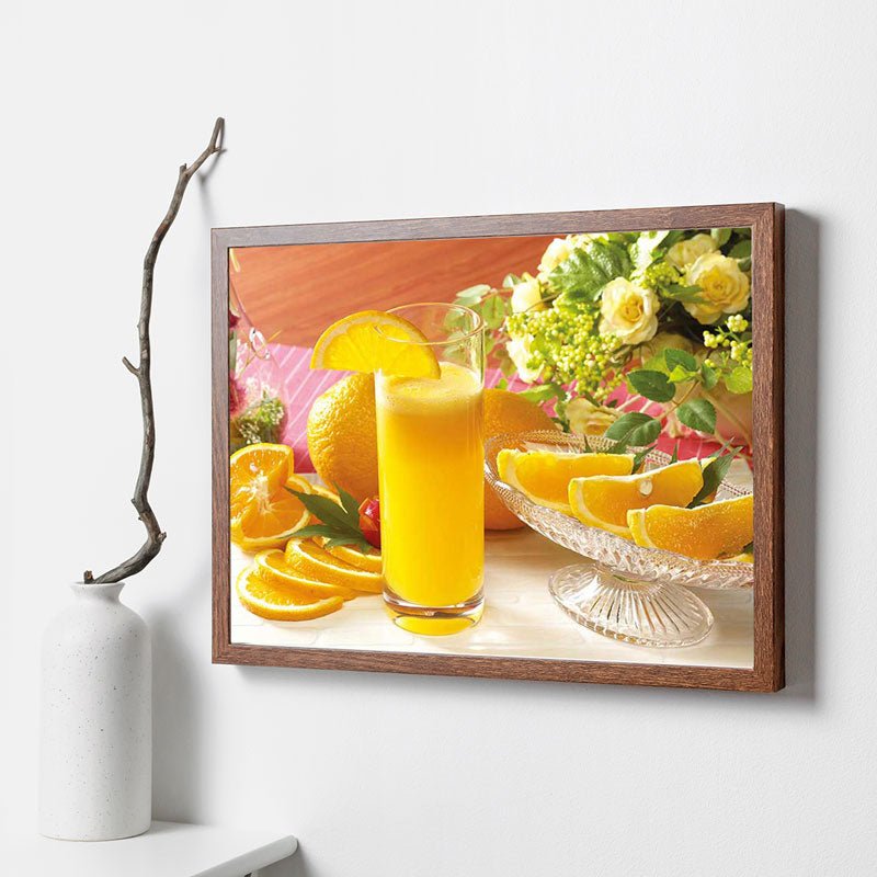 5D Diamond Painting Orangensaft Küchenmotiv - Unique-Diamond