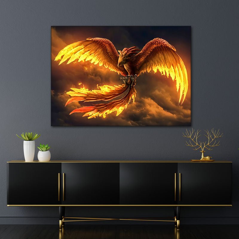 5D Diamond Painting Phoenix in Flammen - Unique-Diamond