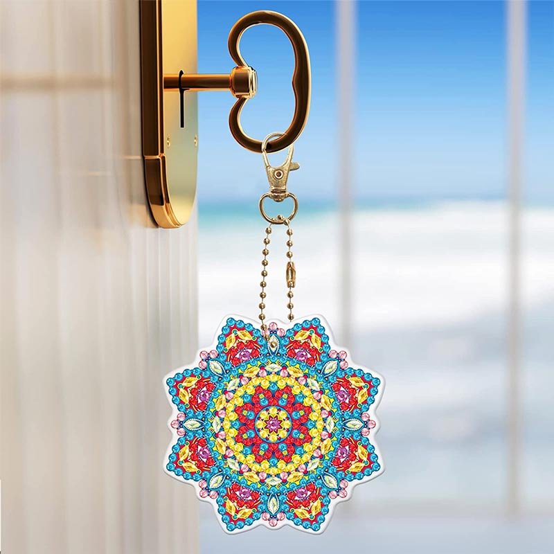 5D Diamond Painting Schlüsselanhänger Mandala 8 Stück - Unique-Diamond