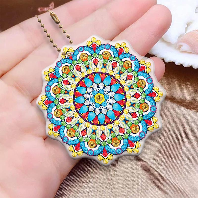 5D Diamond Painting Schlüsselanhänger Mandala 8 Stück - Unique-Diamond