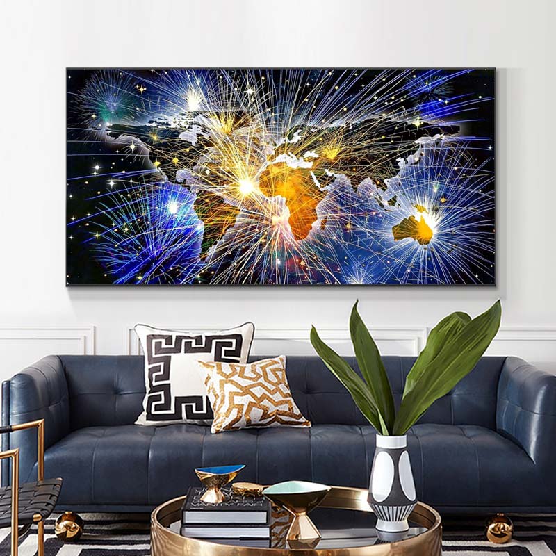 5D Diamond Painting XXL AB Steine Welt Feuerwerk - Unique-Diamond
