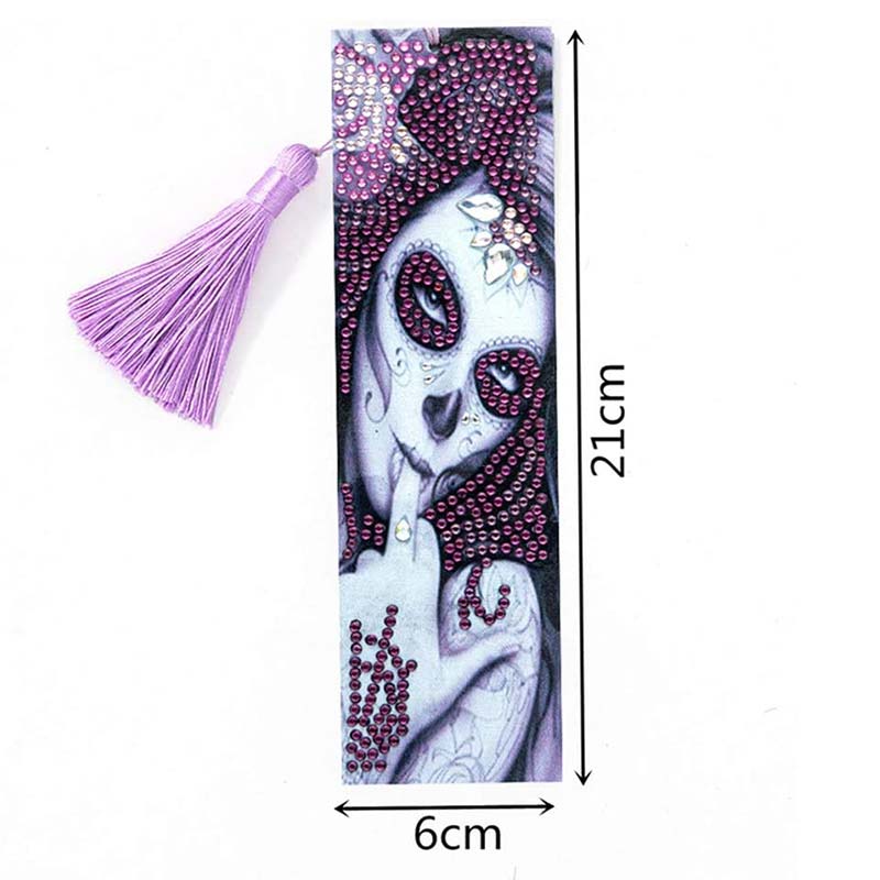 Diamond Painting Lesezeichen La Catrina, Unique-Diamond