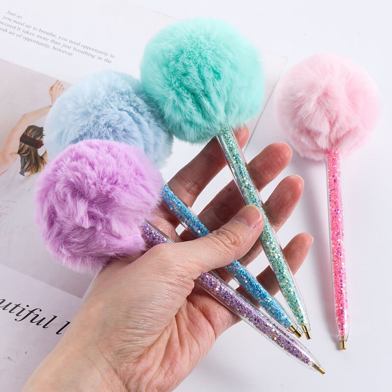 Diamond Painting Glitzerstift mit Haarkugel 4 Farben Zubehör - Unique-Diamond