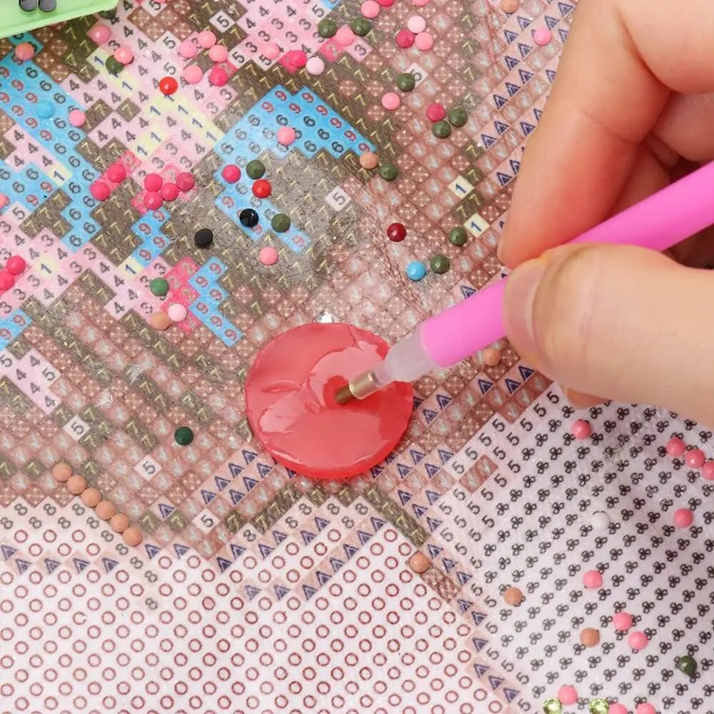 Diamond Painting Kristall Wachsdose mit Wachs Zubehör - Unique-Diamond