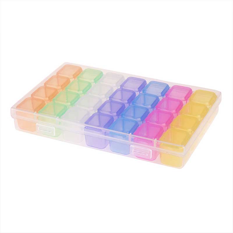 Diamond Painting L Aufbewahrungsbox mit 28 Fächer farbig Zubehör - Unique-Diamond