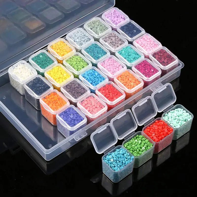 Diamond Painting L Aufbewahrungsbox mit 28 Fächer Zubehör - Unique-Diamond