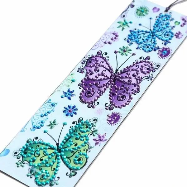 Diamond Painting Lesezeichen Schmetterlinge - Unique-Diamond